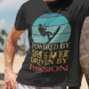 Powered by Wind: Premium Kite Surfing T-Shirt for Passionate Riders. A high-quality, adventure-inspired tee featuring a dynamic kite surfing design, perfect for ocean lovers and thrill-seekers