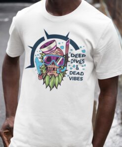 Ultimate Deep Dives & Dead Vibes Unisex Diving T-shirt design