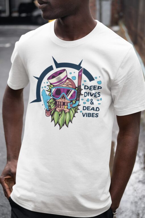 Ultimate Deep Dives & Dead Vibes Unisex Diving T-shirt design