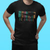 Be Unique Diving T-Shirt featuring a vibrant diver silhouette and colorful ocean-inspired stripes, perfect for diving enthusiasts and adventure seekers.