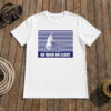 No Wind No Glory sailing t-shirt — navy vintage badge graphic, heeled sailboat design, white tee, Seasportees