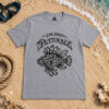 I'm Not Pettable lionfish diving shirt – tribal blackwork Pterois design on athletic heather crew-neck tee – Seasportees